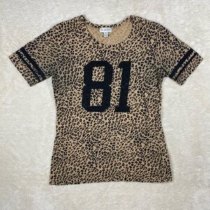 Y2k/Glam Leopard Print Guess Tee